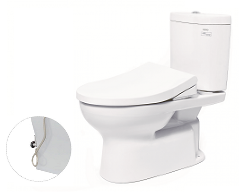  Bàn cầu hai khối CS325DRE4, nắp đóng êm kèm vòi rửa nước lạnh TCW1211A 