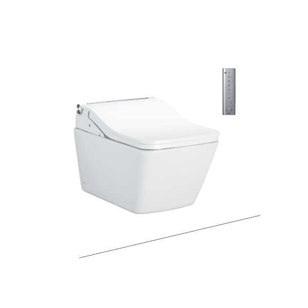  Bàn cầu treo tường dáng vuông, loại giấu dây - đi kèm nắp rửa điện tử WASHLET dòng SW - CW522EA/TCF804C2Z/WH172AAT/MB171M#SS 