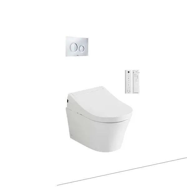  Bàn cầu treo tường giấu dây kết hợp nắp rửa điện tử WASHLET dòng S5  - CW553C#XW/TCF34570GAA#NW1/WH172AAT/TCA502/MB170P#SS 