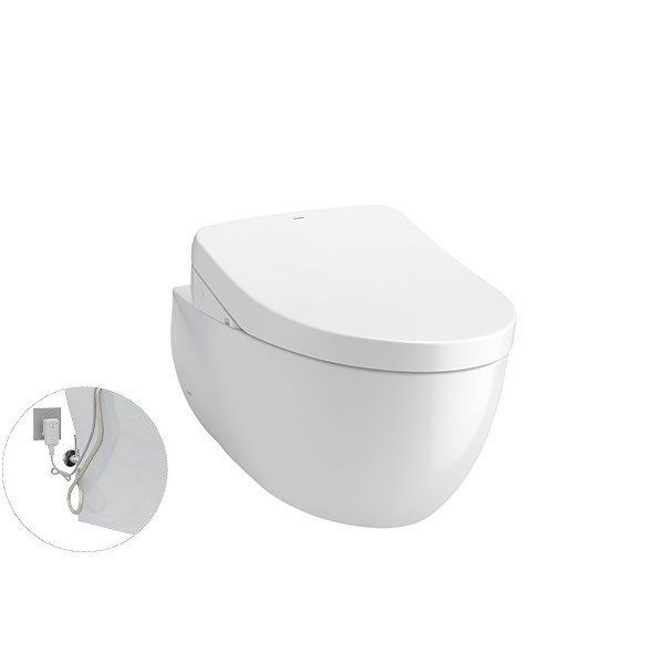  Bàn cầu treo tường LP Series thế hệ mới, kèm nắp rửa điện tử WASHLET dòng S7 CW812RA#W/TCF4911Z#NW1/WH172A/MB174P#SS 
