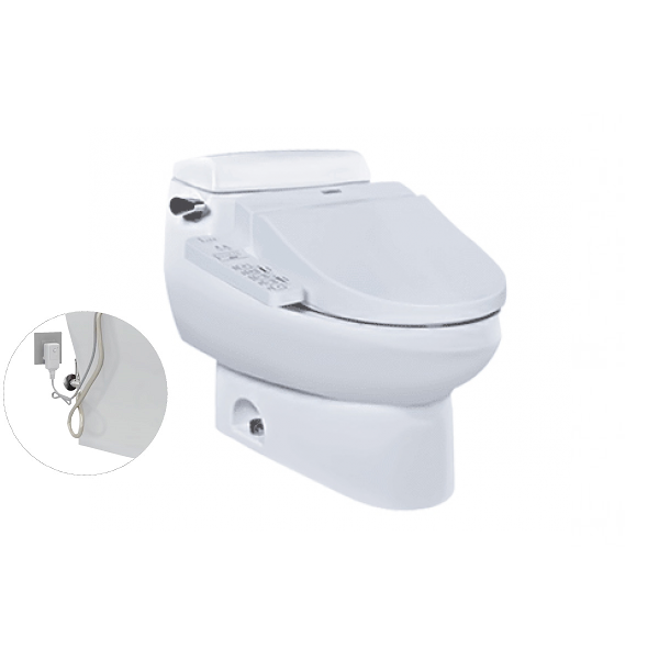  Bàn cầu một khối, kèm nắp rửa điện tử WASHLET dòng C2 - TCF6631A (220V) MS688W7 