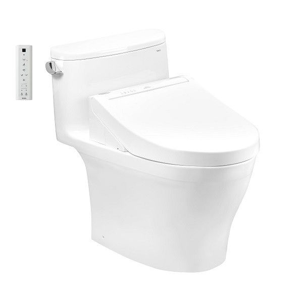  Bàn cầu một khối MS887CRW15, kèm nắp rửa điện tử WASHLET (loại giấu dây) dòng C5 - TCF24460AAA (220V) 