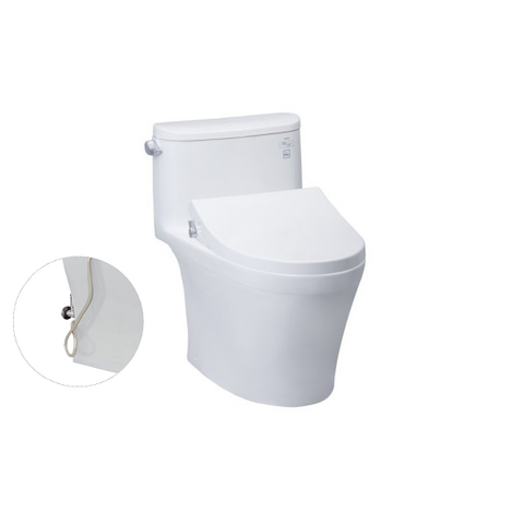  Bàn cầu một khối MS887RE4, nắp đóng êm kèm vòi rửa nước lạnh TCW1211A 