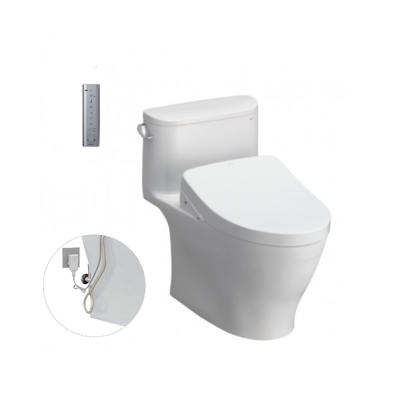  Bàn cầu một khối, kèm nắp rửa điện tử WASHLET dòng S7 - TCF4911Z (220V) MS887RW11 