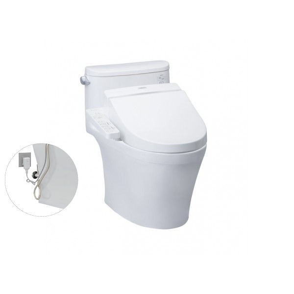  Bàn cầu một khối, kèm nắp rửa điện tử WASHLET dòng C2 - TCF6631A (220V) MS887RW7 