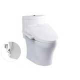  Bàn cầu một khối, kèm nắp rửa điện tử WASHLET dòng C2 - TCF6631A (220V) 