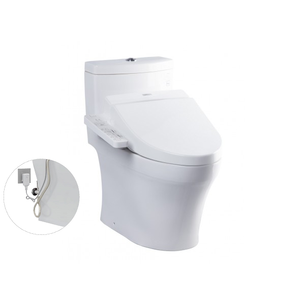  Bàn cầu một khối, kèm nắp rửa điện tử WASHLET dòng C2 - TCF6631A (220V) MS889DRW7 