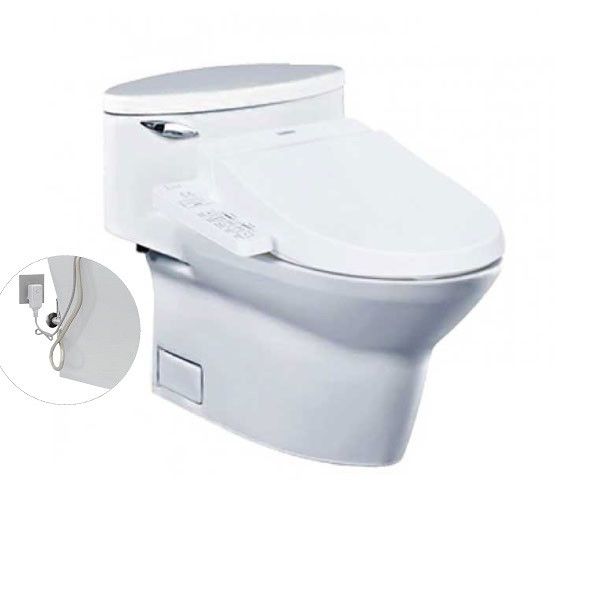  Bàn cầu một khối, kèm nắp rửa điện tử WASHLET dòng C2 - TCF6631A (220V) MS904W7 