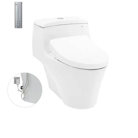  Bàn cầu một khối MS823DRW11#XW, kèm nắp rửa điện tử WASHLET dòng S7 TCF4911Z 