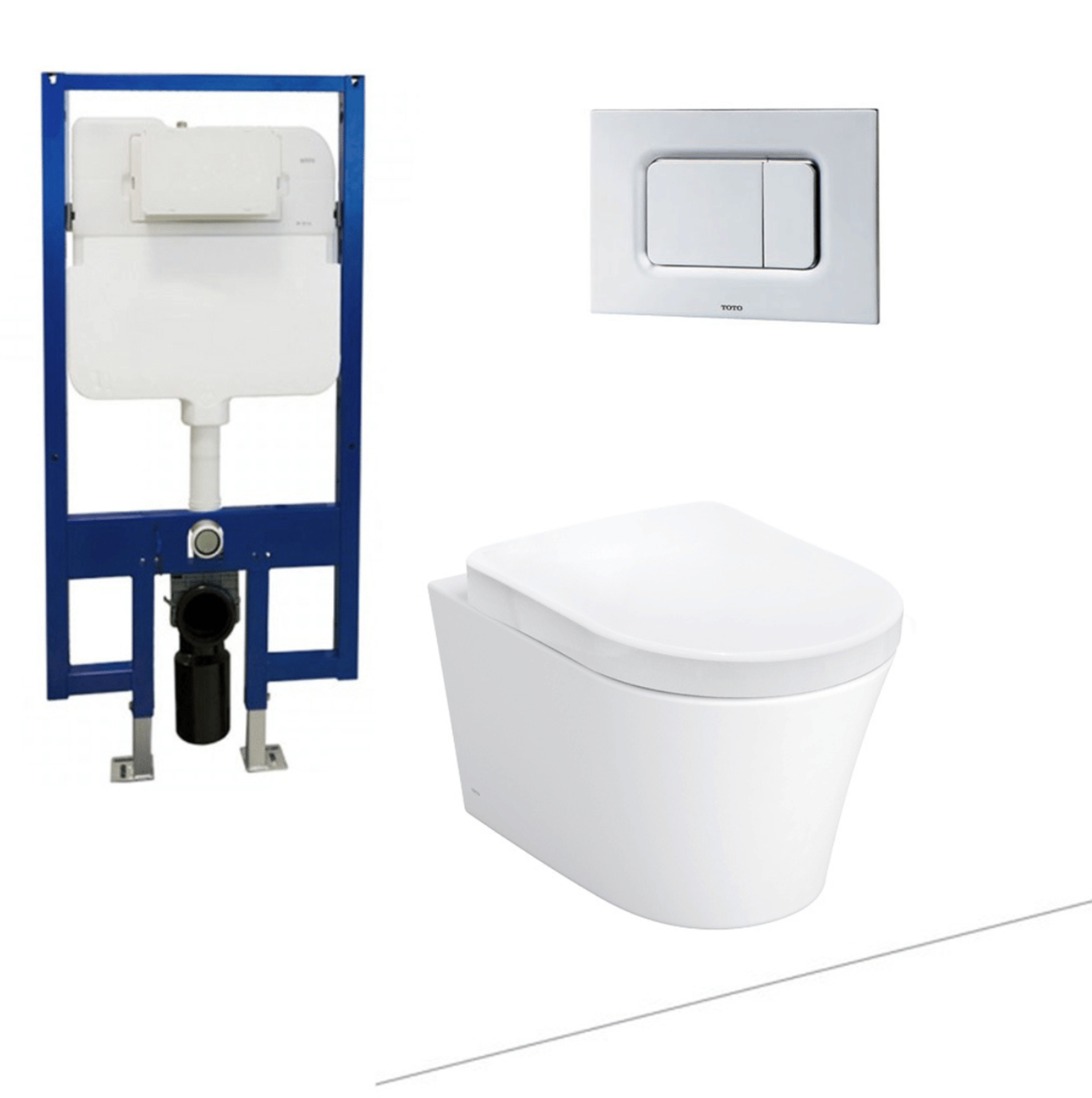  Bàn cầu treo tường nắp đóng êm CW553#XW/TC384CVK#W/WH172A/MB170P#SS 