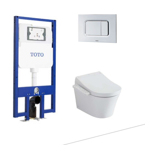  Bàn cầu treo tường giấu dây, nắp rửa điện tử CW553C#XW/TCF33370GAA#NW1/WH172AT/TCA465/MB170P#SS 