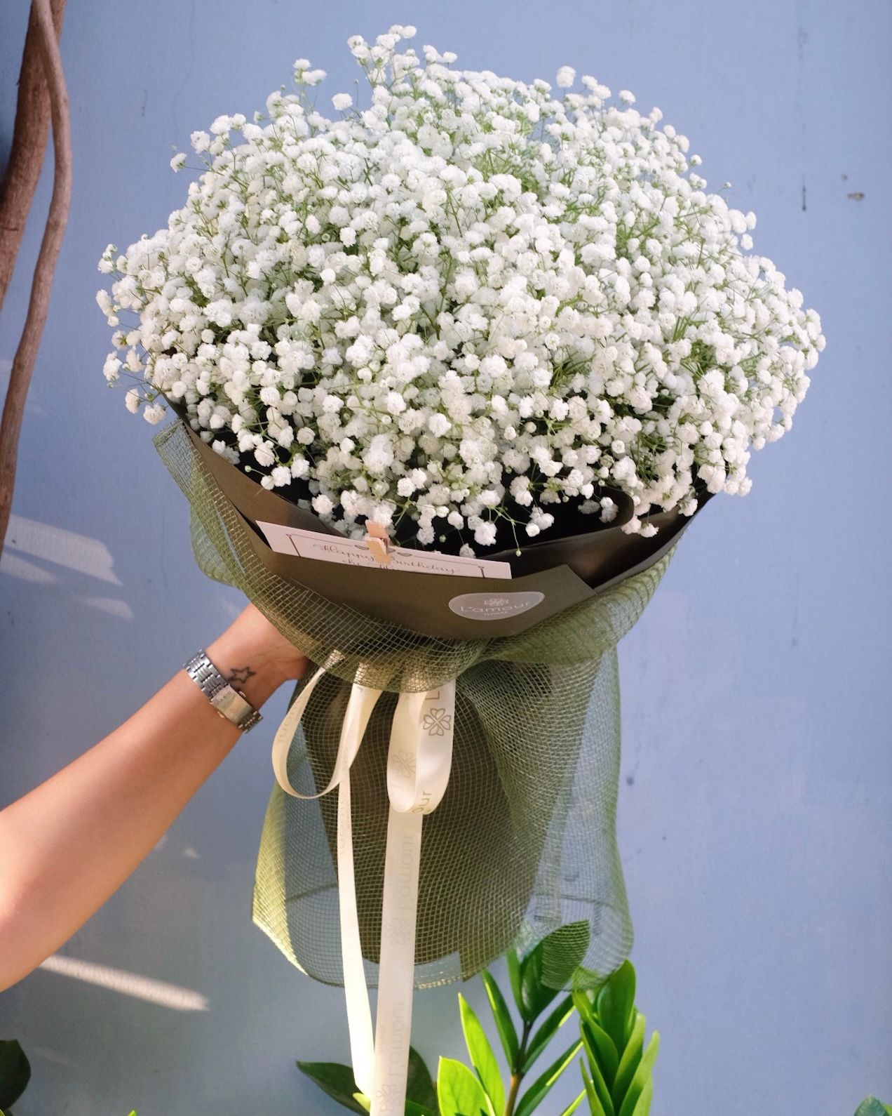 Bó hoa baby trắng – L'AMOUR FLOWER