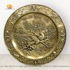  Tranh mâm đồng mai điểu trường xuân đk đường kính 52cm màu giả cổ 