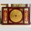  Tranh Trống Lục Bình nền đỏ mạ vàng 24K 107x155cm 