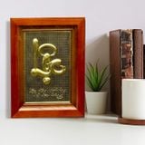  Tranh chữ Lộc 28x38cm không mạ nền giả cổ khung sồi 