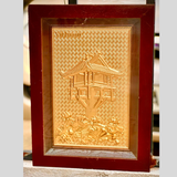  Tranh đồng Chùa một cột 28x38cm mạ vàng 24K 