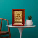  Tranh Khuê Văn Các 28x38cm mạ vàng 24K cả nền khung gỗ sồi 