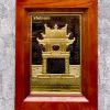  Tranh Khuê Văn Các 28x38cm không mạ nền đen khung gỗ sồi 