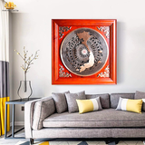  Tranh trống khung hương- KT 1mx1m, mặt trống đúc ĐK 80cm,bản đồ 