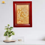  Tranh chữ Cha Mẹ 28x38cm mạ vàng 24K 