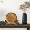  Tranh đĩa  Chữ Gia Đình đường kính 21cm mạ vàng 24K 