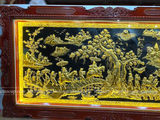  Tranh Vinh Quy Bái Tổ Đồng Vàng Dát Vàng 1m7x90cm 