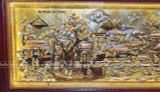  Tranh Đồng Quê Đồng Vàng Dát Vàng 1m7x90cm 