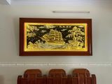  Tranh Thuận Buồm Xuôi Gió Đồng Vàng Dát Vàng 2m3x1m2 