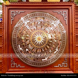  Tranh Trống đồng khảm ngũ sắc KT 80x80cm -ĐK mặt trống 60cm 