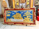  Tranh Thuận Buồm Xuôi Gió Đồng Vàng Dát Vàng 2m3x1m2 