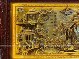  Tranh Vinh Quy Bái Tổ Đồng Vàng Dát Vàng 1m7x90cm 