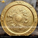  Tranh mâm Tứ Linh ĐK 81cm dát vàng 24K 