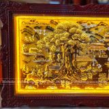  Tranh Đồng Quê Đồng Vàng Dát Vàng 1m7x90cm 