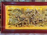  Tranh Đồng Quê Đồng Vàng Dát Vàng 1m7x90cm 