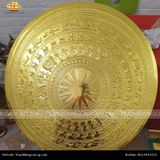  Mặt trống đồng gò - ĐK 80cm , không bản đồ, thếp vàng 10K 