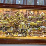  Tranh Đồng Quê Đồng Vàng Dát Vàng 1m7x90cm 