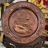  Tranh mâm đồng hoa sen để bàn mẫu 2 