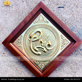  Tranh chữ Phúc hình thoi 38x38cm nền vàng 