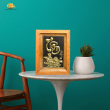  Tranh chữ Tâm 28x38cm nền giả cổ 