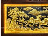  Tranh Mã Đáo Thành Công Đồng Vàng Dát Vàng 2m3x1m2 