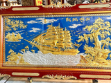  Tranh Thuận Buồm Xuôi Gió Đồng Vàng Dát Vàng 2m3x1m2 