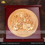  Hộp quà tặng Hoa Sen tròn 23x23cm mạ vàng 