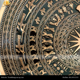  Mặt trống đồng đỏ đúc - hoa văn nổi ĐK 60cm , bản đồ 