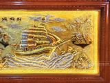  Tranh Thuận Buồm Xuôi Gió Đồng Vàng Dát Vàng 1m7x90cm 