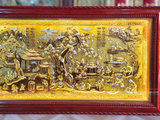  Tranh Đồng Quê Đồng Vàng Dát Vàng 1m7x90cm 