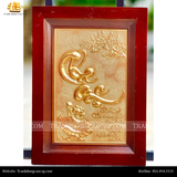  Tranh chữ Cha Mẹ 28x38cm mạ vàng 24K 
