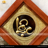  Tranh chữ Lộc hình thoi 38x38cm nền đen 