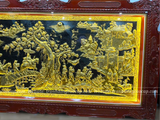  Tranh Vinh Quy Bái Tổ Đồng Vàng Dát Vàng 1m7x90cm 