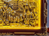 Tranh Vinh Quy Bái Tổ Đồng Vàng Dát Vàng 1m7x90cm 
