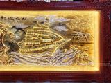  Tranh Thuận Buồm Xuôi Gió Đồng Vàng Dát Vàng 1m7x90cm 